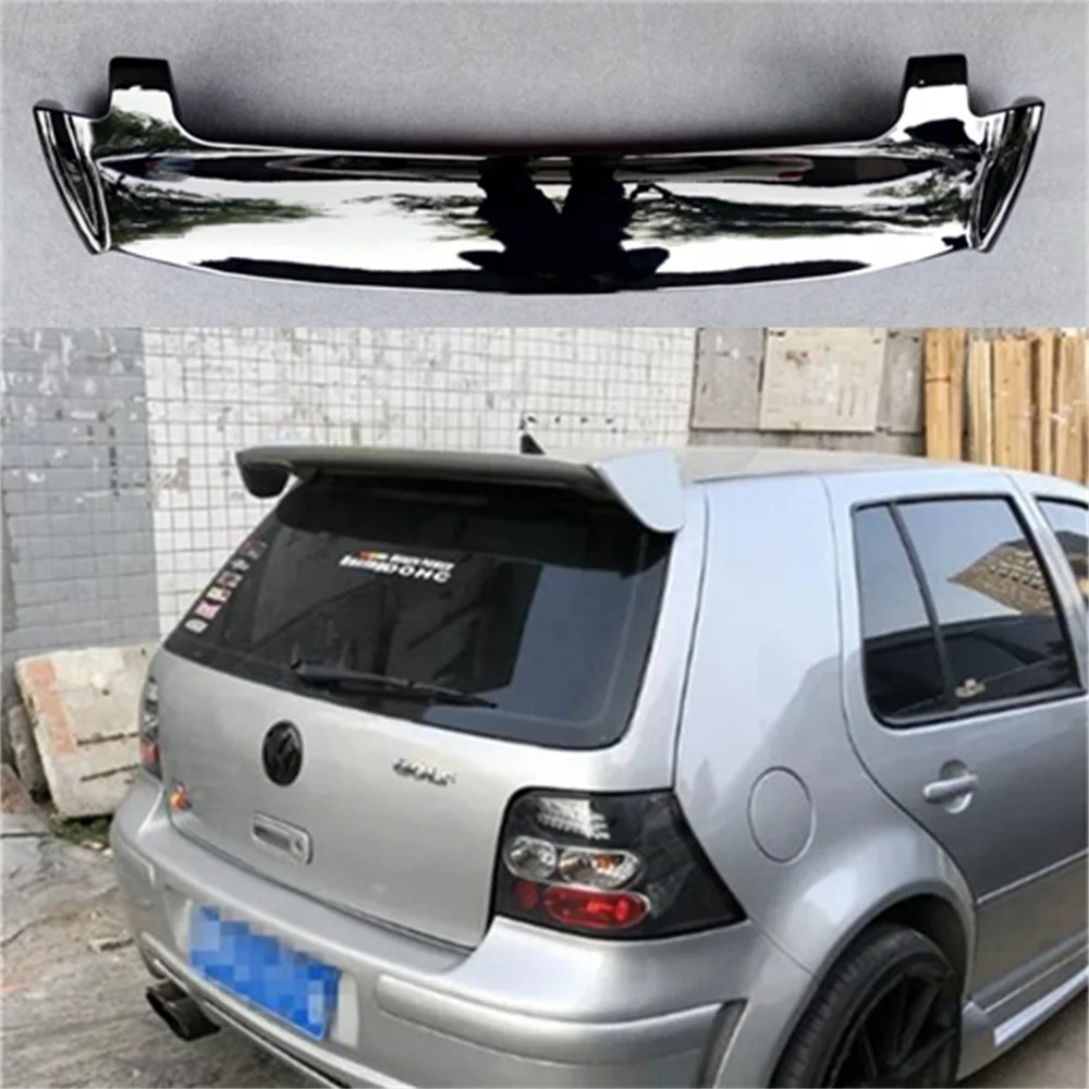 Dla Volkswagen GOLF 4 Spoiler 2001-2006 mk4 wysokiej jakości materiał ABS tylny spojler samochodu podkład kolor tylny Spoiler