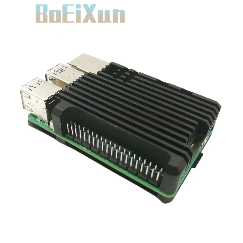 Raspberry Pi 5 Aluminum Case Metal Shell With Cooling Fan Silicone Heatsink Active Passive Cooling Radiator Cooler For RPi 5