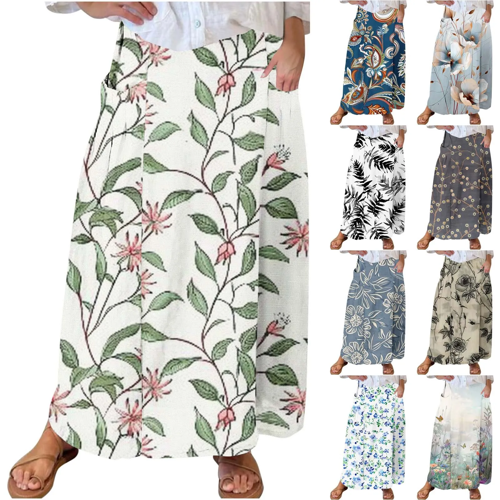 Women's Fashion Casual Floral Print Casual Skirts for Women Poodle Skirts for Girls Skirt Lingerie Extra Long Twin Bed Skirt