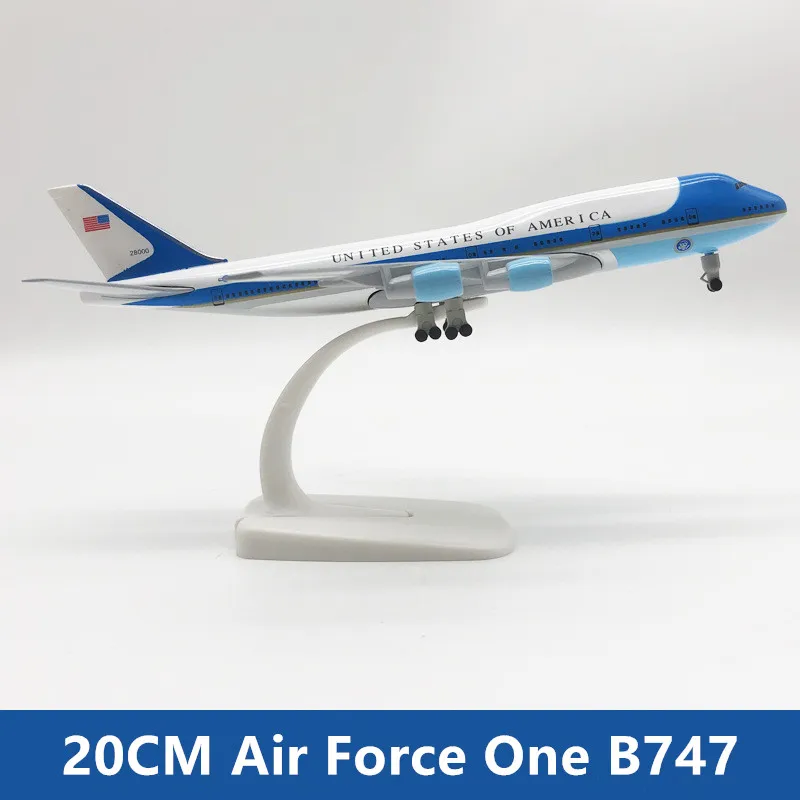 

Модель Air Force One B747 16 см/20 см, литой под давлением сплав, самолет Airlines, авиакомпания, самолет с подставкой, дисплей коллекции Landing Geer