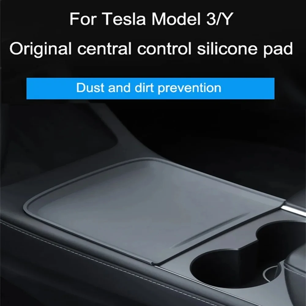 Tappetino in Silicone antiscivolo per controllo centrale dell\'auto per Tesla Model 3/Y pellicola protettiva Push-pull tappetino adesivo per la