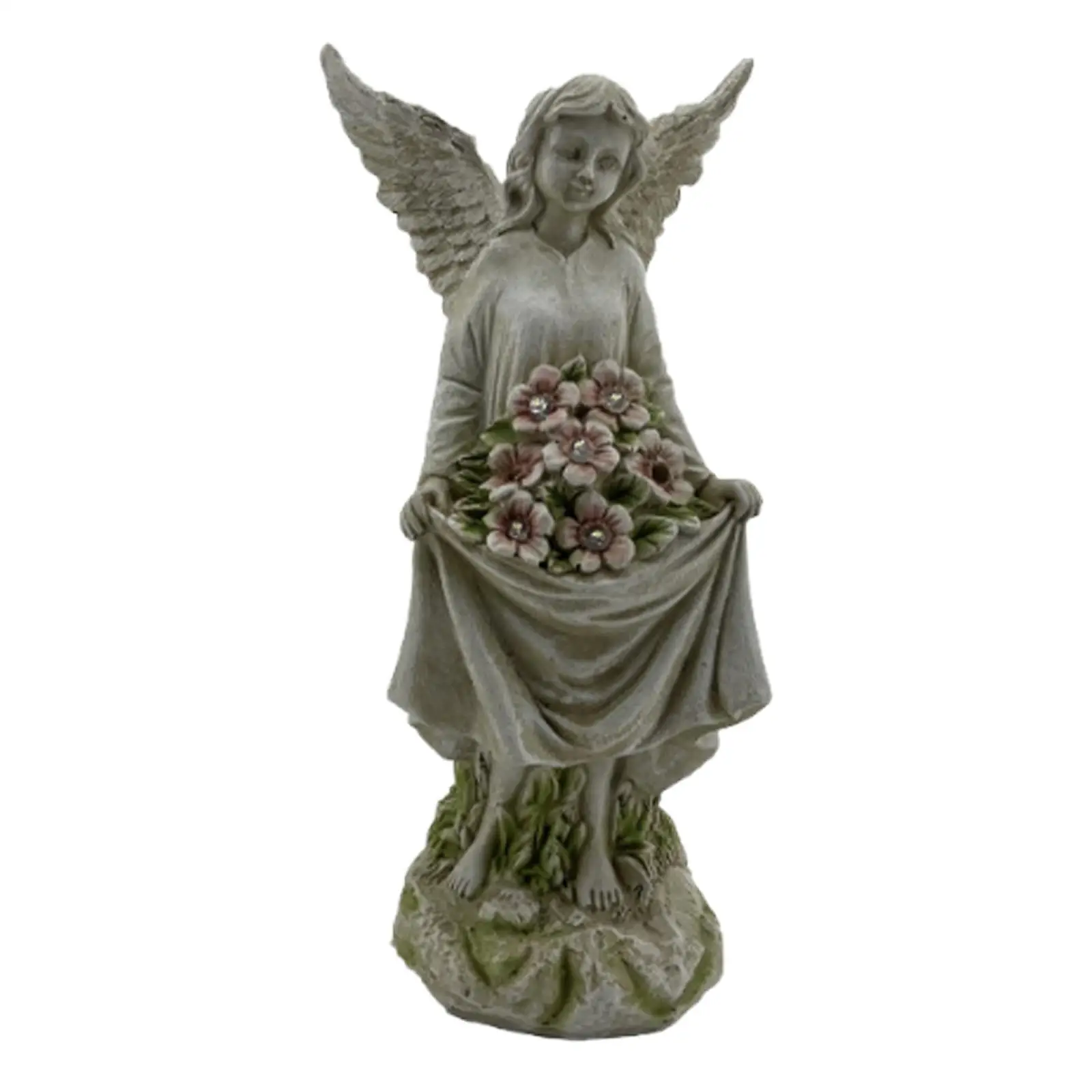 

Angel Solar Garden Statue Resin Decorative Figurine Light Lawn Ornament for Walkway Backyard Pathway Landscape Home Decoration