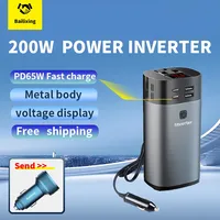 200W Car inverter USB Type C 65W DC 12V to AC 220V 110V car inverter fast charger