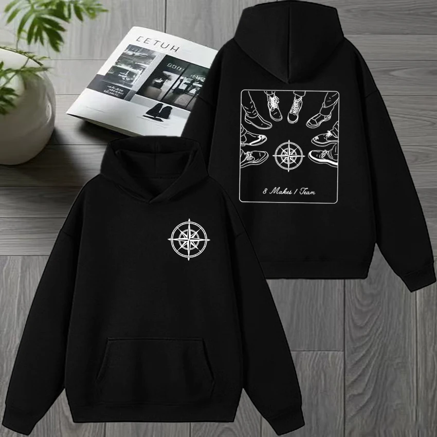 

Hot Sale Ateez The Fellowship Tour 2025 Double Sided print Winter Hoodie Men women fashion Y2k Sweatshirt Unisex Fleece pullover