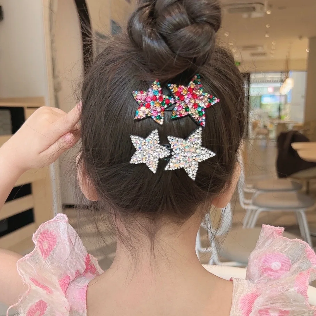 1PC New Cute Princess Pentagram Girls Hairpins Children Headwear Hairgrip Hair Clips Barrettes Hair Accessories