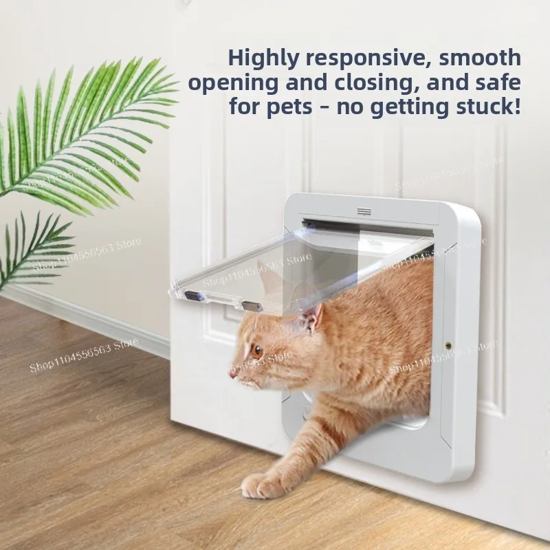 Smart pet door Cat door Cat hole RFID sensor can control the direction of entry and exit Pet door Cat dog