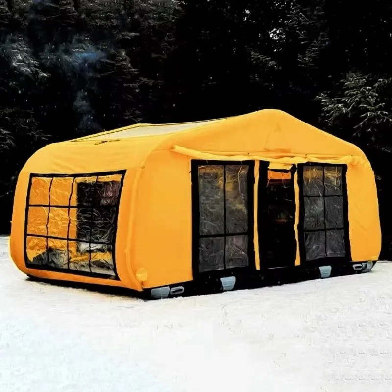 

4x5m Double Layer Large Instant Inflatable Tent 60s Auto Setup Four-season UV-Resistant 3000mm Waterproof Portable Arabic