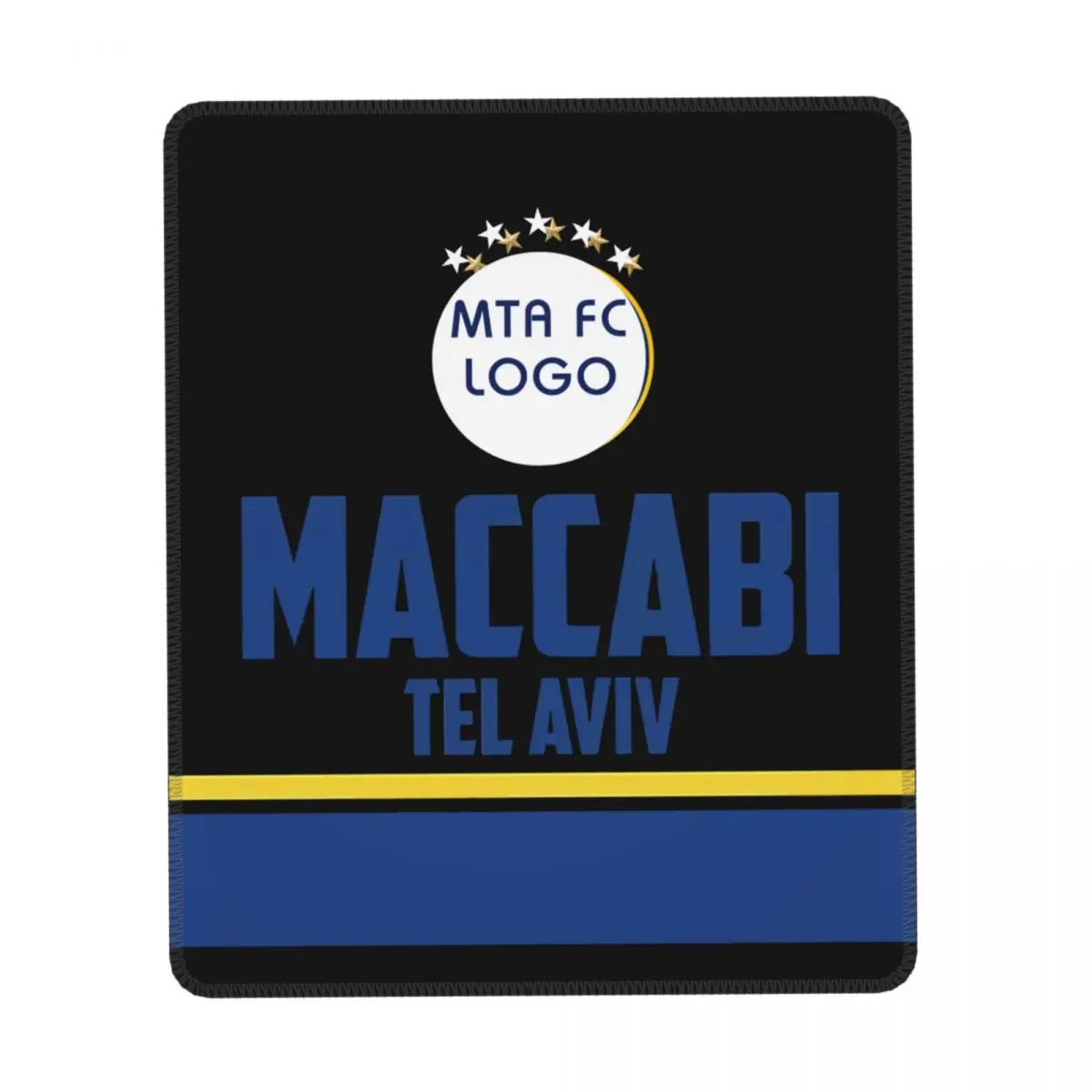 Maccabi Tel Aviv Mouse Pad with Non-slip Rubber Base Mat Waterproof Computer, Pads for Laptop, Gaming