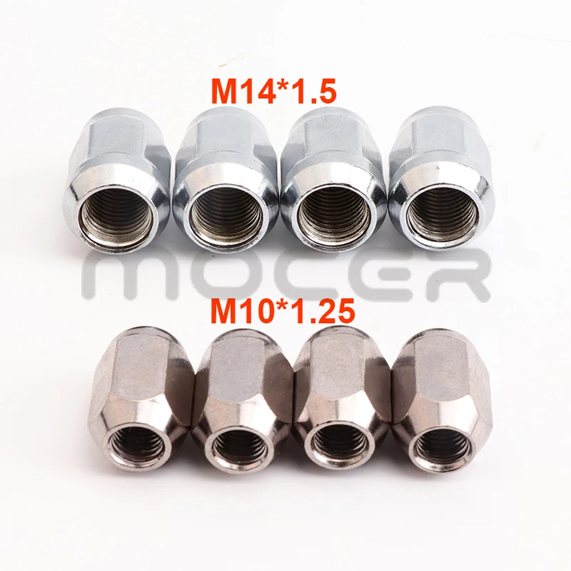 4Pcs M10 M14 Chrome Wheel Hub Nut Fit for ATV Quad Dirt Bike UTV Buggy 4 Wheel Motorcycle Go Kart Aluminum Rim Wheel Accessories