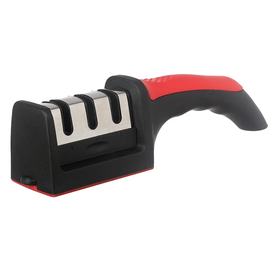 1pc household multifunctional kitchen three-stage quick knife sharpener sharpening whetstone