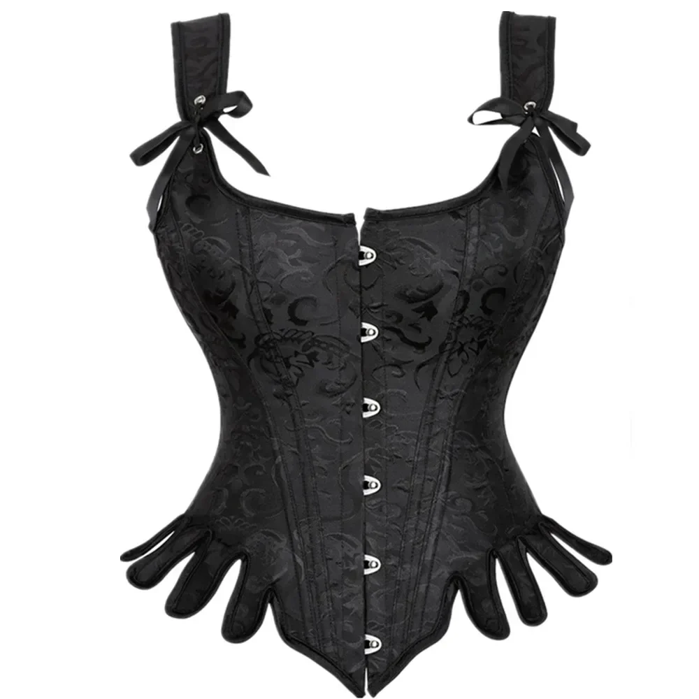 

Vintage Steampunk Overbust Corset for Women Sexy Lingerie Straps Bustier Top Gothic Clothes Punk Goth Bodice Halloween Costumes