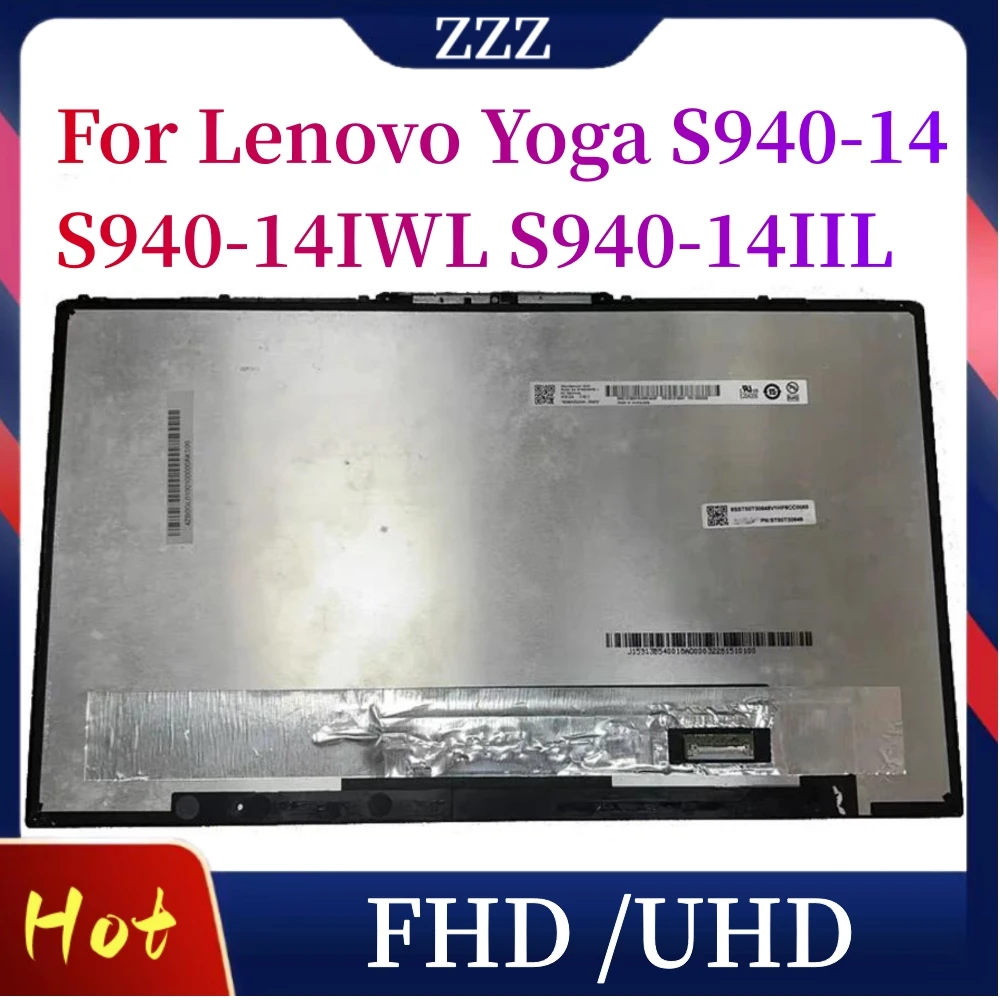 

14-дюймовый ЖК-экран для Lenovo Yoga S940-14 S940-14IWL LCD Laptop 81Q7 Screen Assembly 5D10S39573