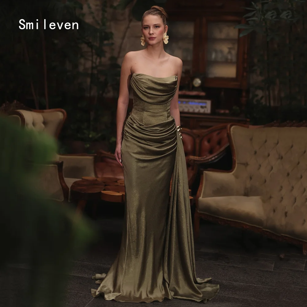 

Smileven Luxury Mermaid Prom Dress Elegant Strapless Party Gowns Sleeveless Waist Cinching Occassion Dress Customized 2026