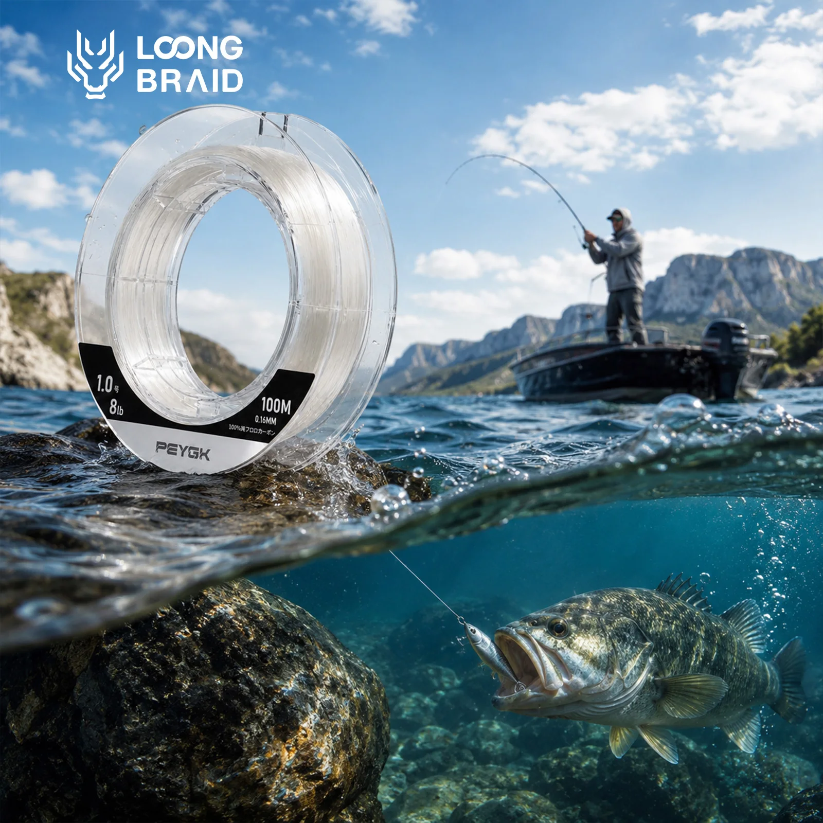 100M/109YDS 100% Fluorocarbon-Schnur Monofilament-Angelschnur Unsichtbar Unter Wasser 5,4-14,0Kg Süßwasser-Angelzubehör – Detail 9