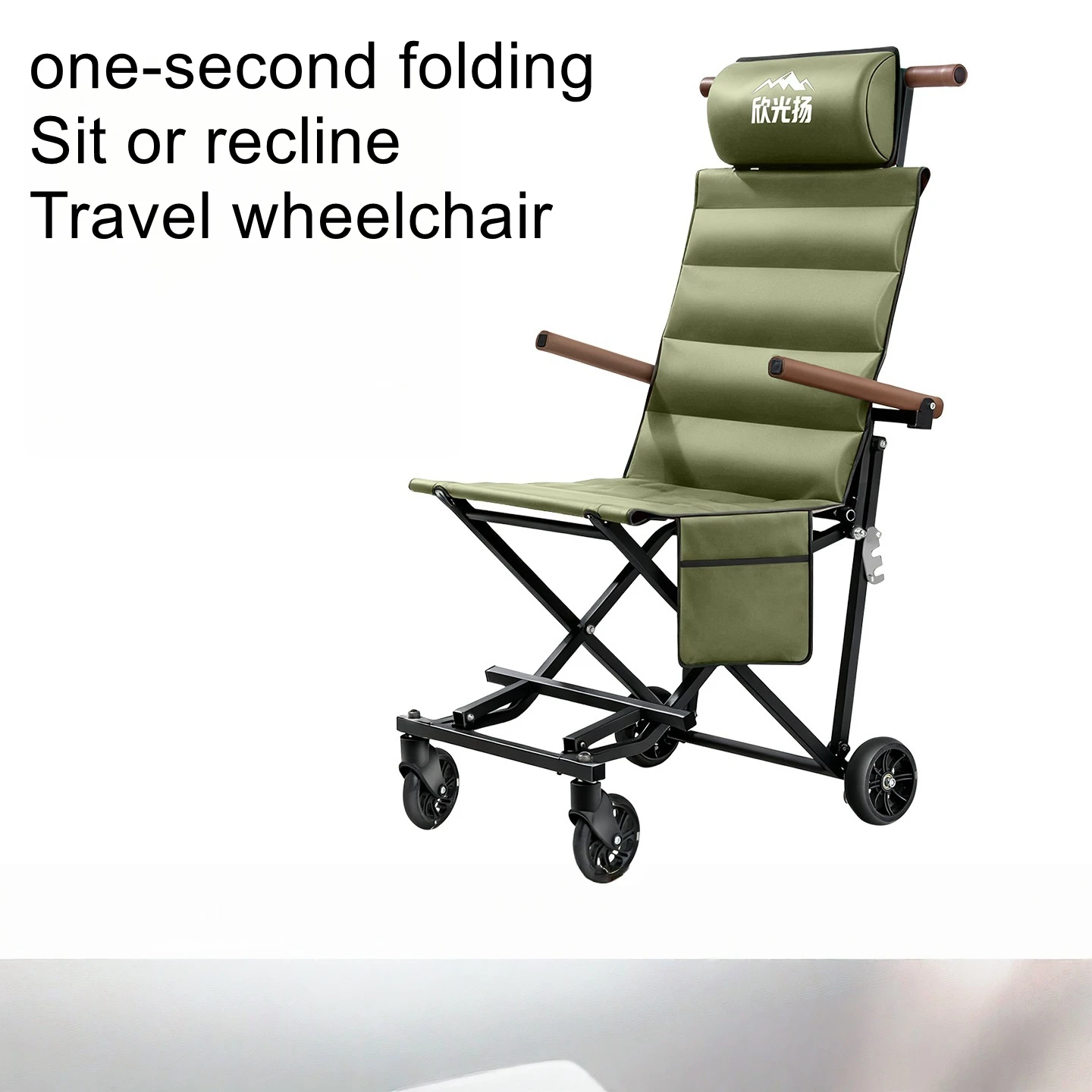 Travel commuting car, folding chair, lightweight outdoor folding handcart, elderly and children, travel commuting