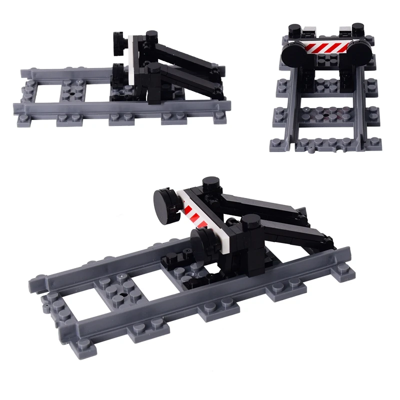 Stadstreinen Flexibele rails Gevorkte rechte gebogen zachte rails Spoorschakelaar Bouwsteenbakstenen Kinderen DIY Technisch creatief speelgoed