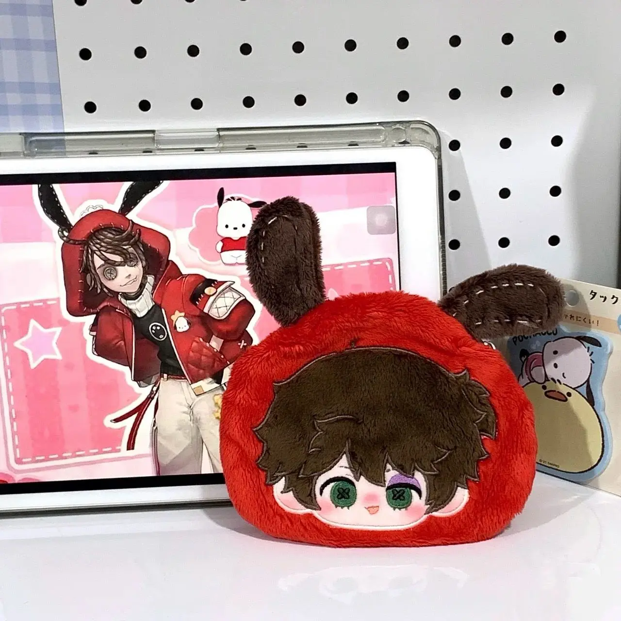 محفظة عملات معدنية قطيفة لطيفة أنيمي ، حقيبة تخزين المفاتيح ، هدايا حفلات الأعياد للأطفال