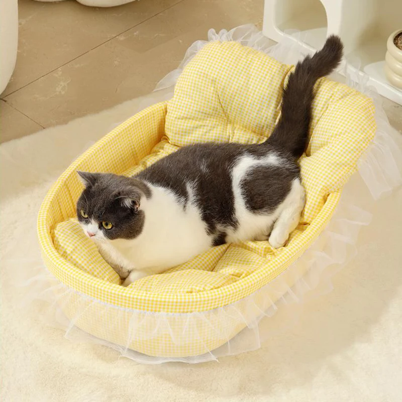 1pc Cute Princess Cat Litter All Seasons Universal Non Sticky Mat Pet Sofa Dog Bed Small And Medium Cats And Dogs Pet Supplies