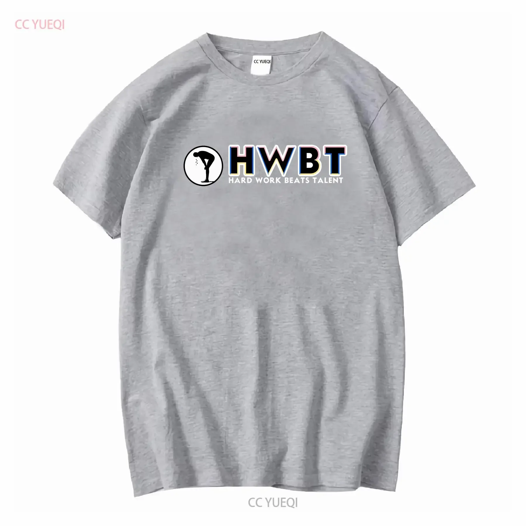 T SHIRT HWBT HARD WORK BEAT TALENT MOTIVATIONAL BLACK XL vintage Washed Casual designer clothes graphic Breathable Stylish image 4