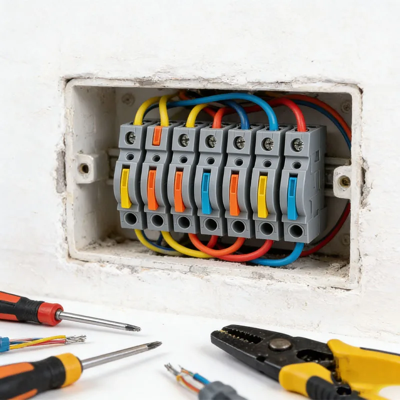 34PCS Boxed Lever Quick Home Wire Connectors Terminals Conductor Spliceable Butt Wiring Block Reusable Electrical Connectors