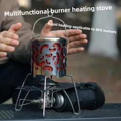 ISE MOUNT Outdoor Mini Heating Hood Camping Stainless Steel Multifunctional Burner Fire Hood Camping Heater