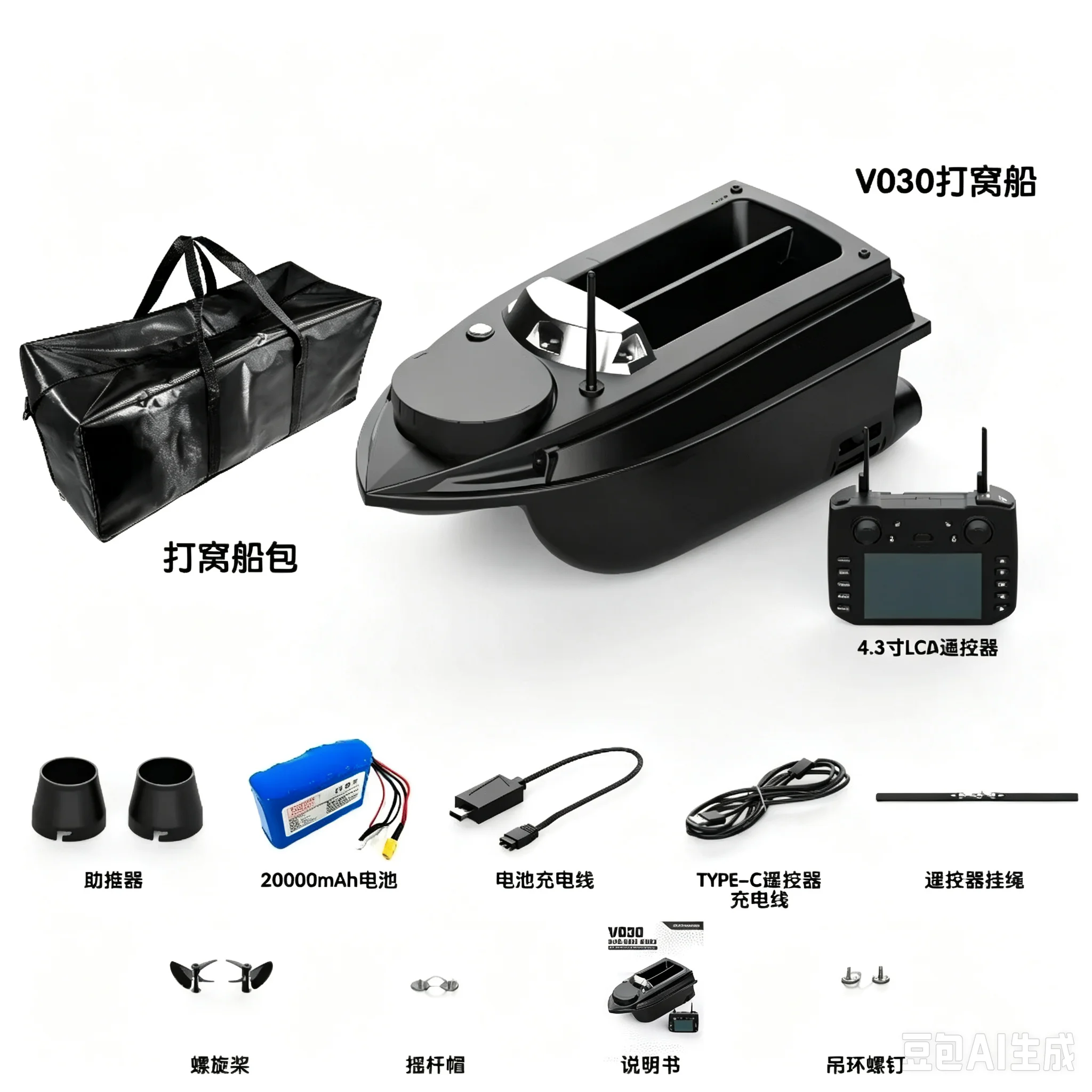 12v-nesting-boat-diy-modification-accessories-remote-control-fishing-bait-boat-original-kit