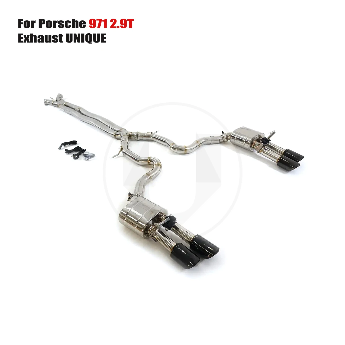 UNIQUE For Porsche 971 2.9T performance valve exhaust system ss304exhaust muffler