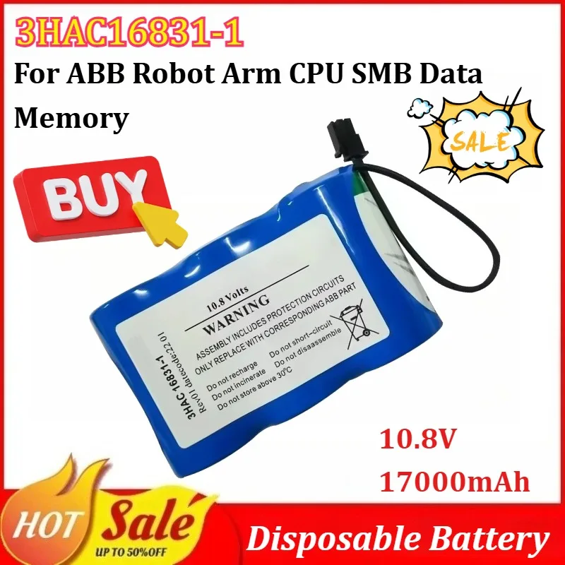 

3HAC16831-1 3HAC044075-001 Disposable Battery Pack for ABB Robot Arm CPU SMB Data Memory for ABB Serial Mseasurement Board