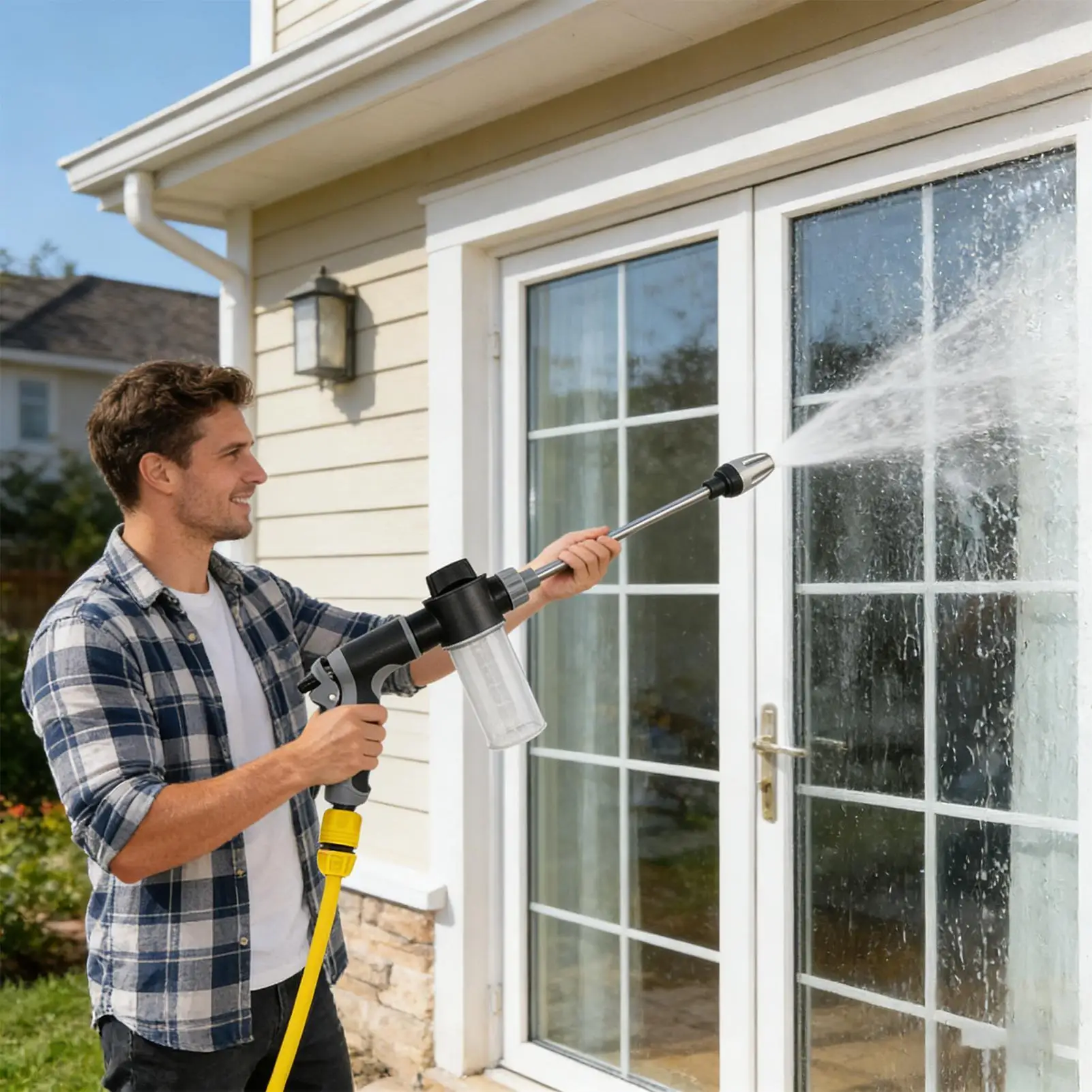 

Насадка для шланга высокого давления, портативный автомобильный очиститель с регулируемыми режимами распыления, многофункциональная мойка высокого давления для автомобиля