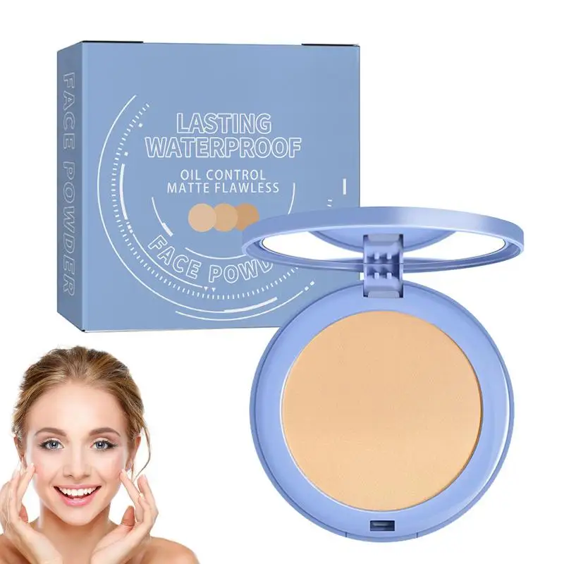 Face Setting Pressed Powder Oil Control Invisible Pores Waterproof Matte Long Lasting Natural Setting Powder Korean Dupes