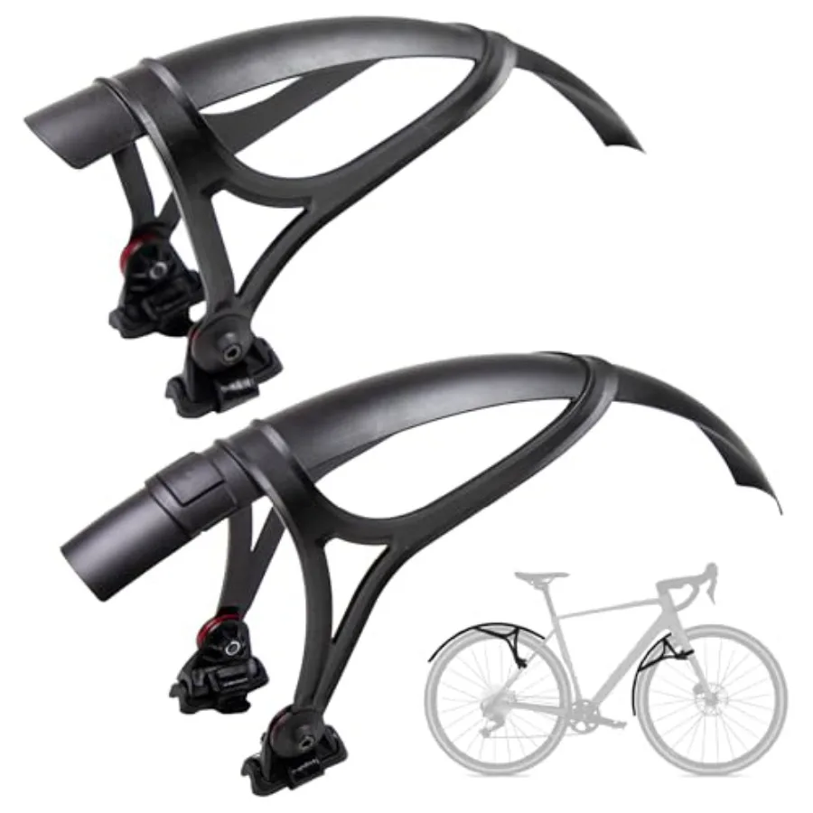 

Shield G50 Gravel and Road Bike Mudguard Set Full-Coverage Adjustable Fenders for 650B/700C Wheels 48mm Max Tire Width MD-Strap