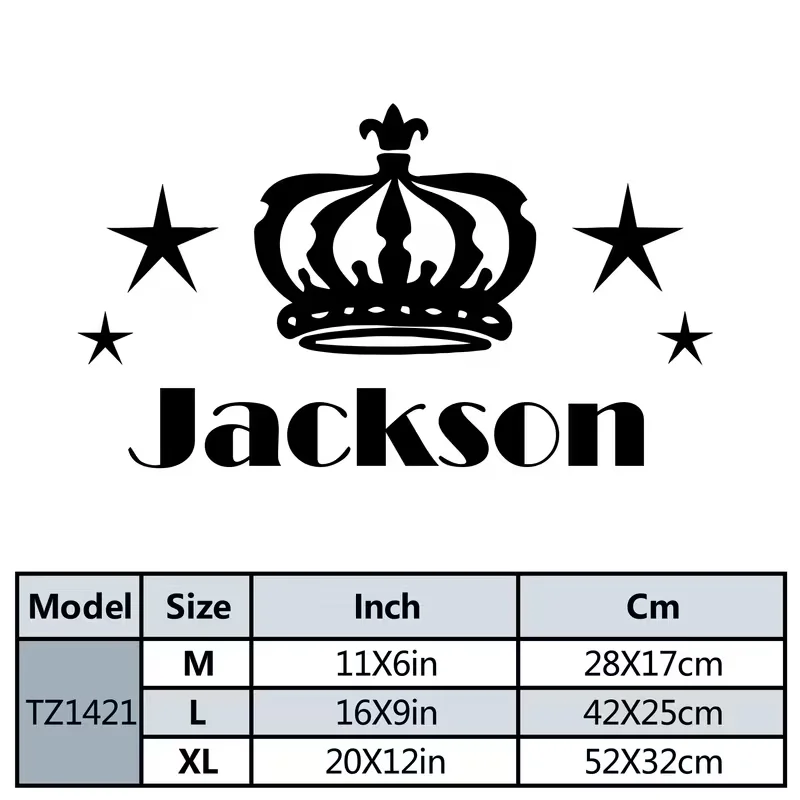 1pc of Charming Personalized Custom Name Crown Star Decorative Sticker, Waterproof for Home Decor, Ideal for DIY Projects And Ho