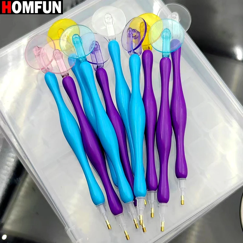 Homfun kit de ferramentas de rolo de pintura diamante 5d, roda de rolagem de pintura sem esforço, caneta de broca de ponto com cola, acessórios ideais diy