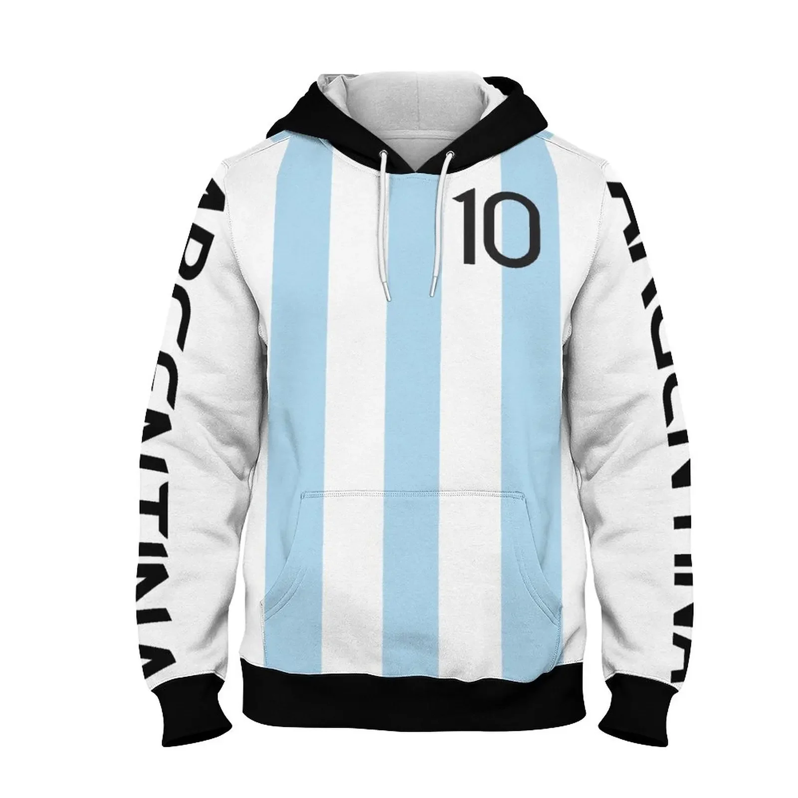 Jumeast Argentina Football Hoodies Soccer Selection 2022 ARG Team 3D Print Shirt Drip YK2 Clothing Baggy White Hoody Sport Tops