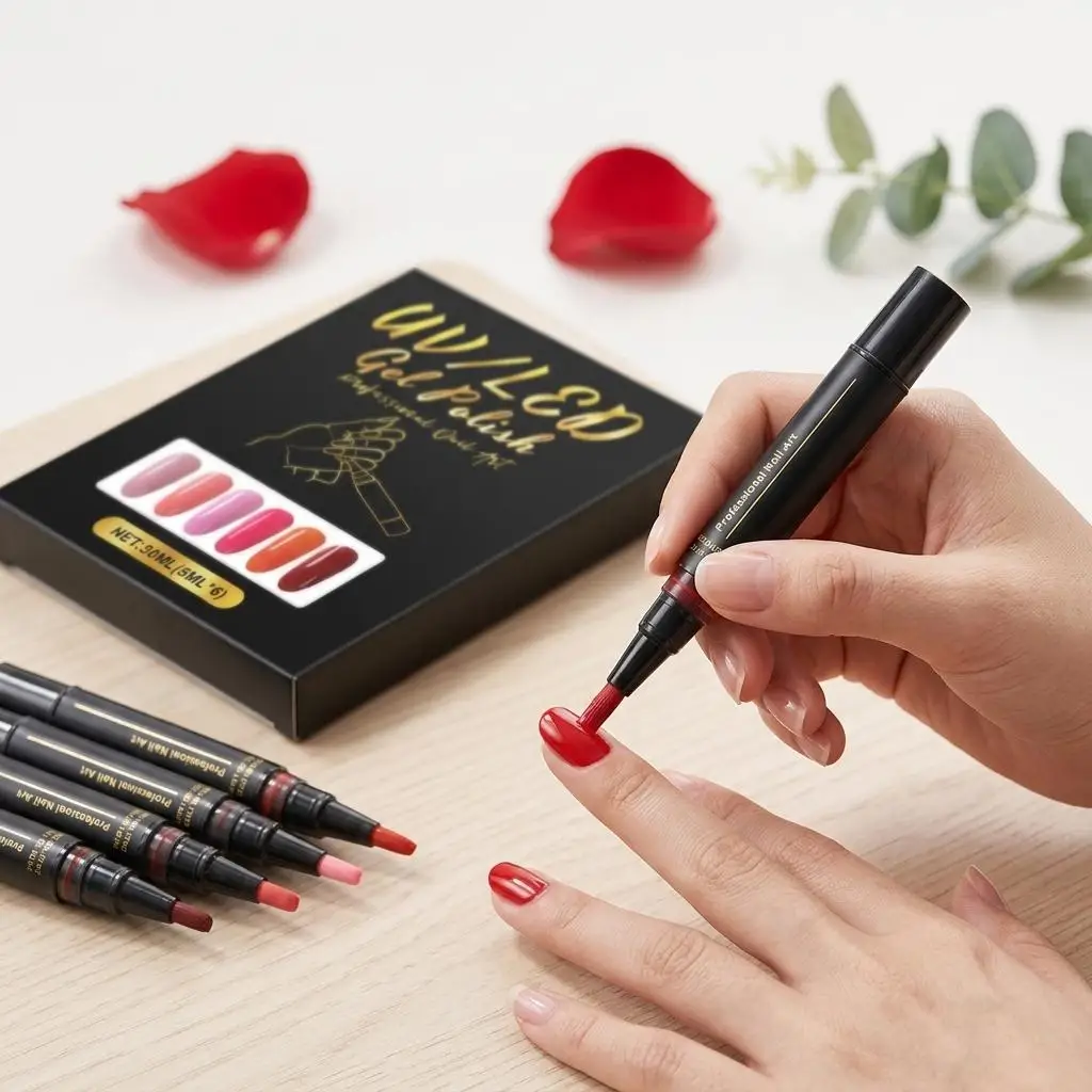 6 Color DIY Nail Art Pens High Pigment Bright Color DIY Decorate Exquisite Nails Safe Easy Use Waterproof Nails Art Oil Pen Kit