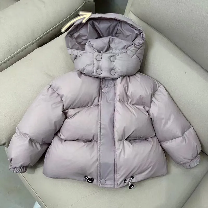 

Unisex Korean-Style Children's Winter Down Jacket - Thickened Warm Foreign-Style Puffer Coat