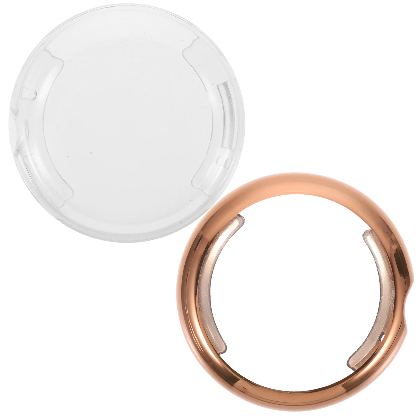 

2 Pcs Practical Watch Case Screen Protector Rose Gold Cover Tpu Smartwatch Pixel Frame