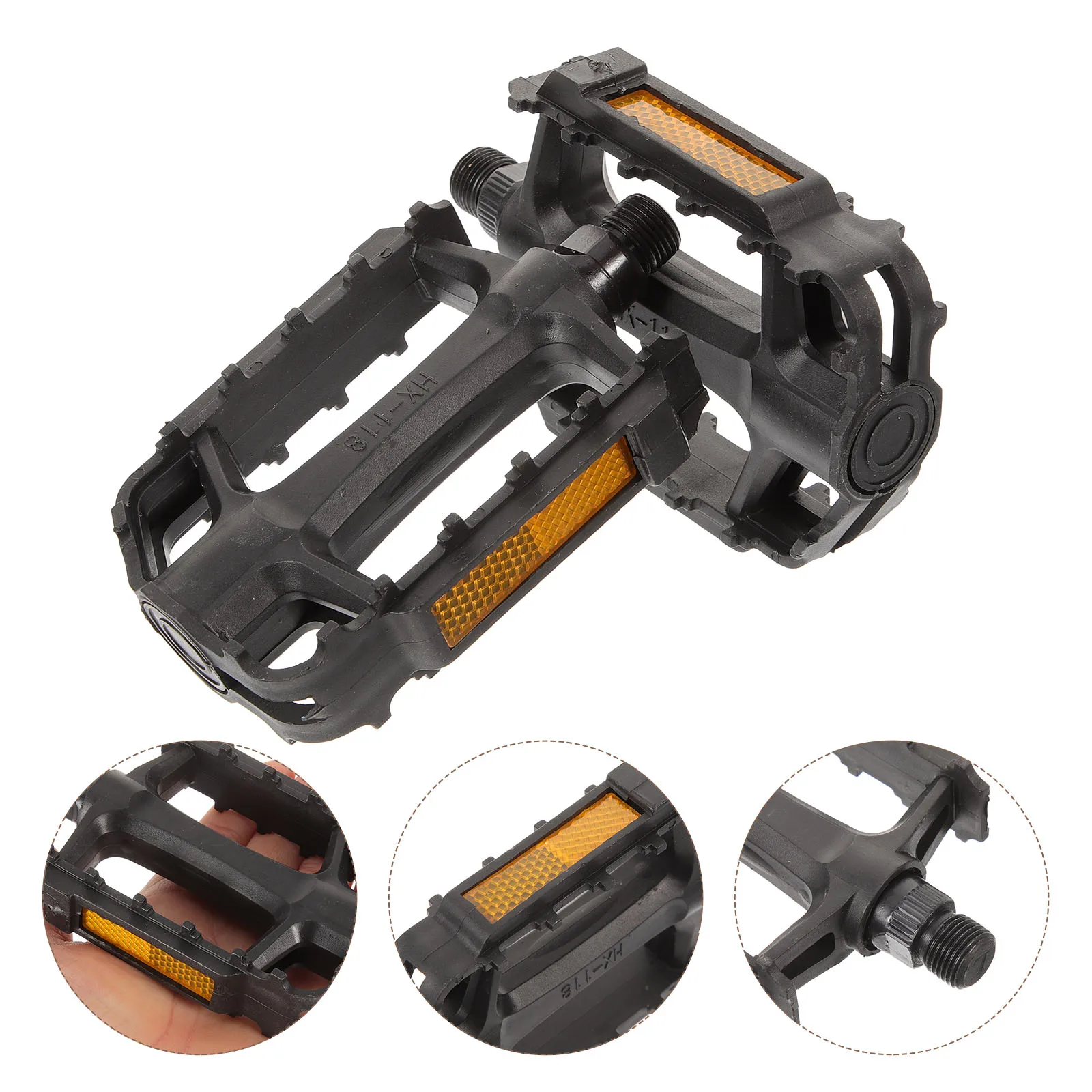 

2pcs Bicycle Pedals Wide Area Lightweight Durable Carbon Steel Foldable Mountain Bike Replacement Gift