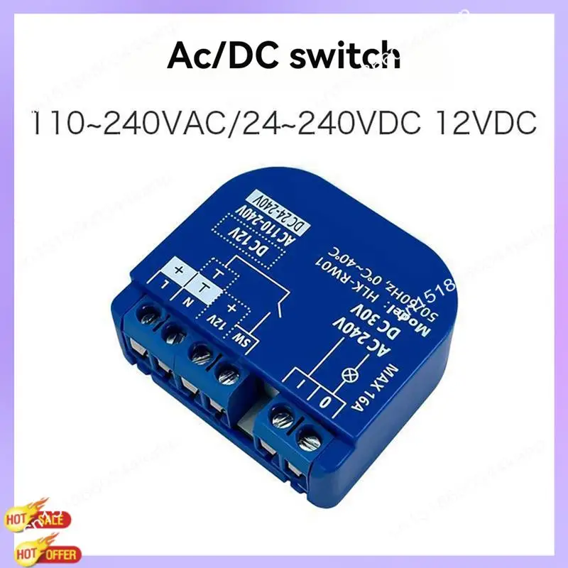 

Релейный переключатель для умного дома CLCU AC110-240V, одноканальный с пультом дистанционного управления, совместимый с приложением и Alexa