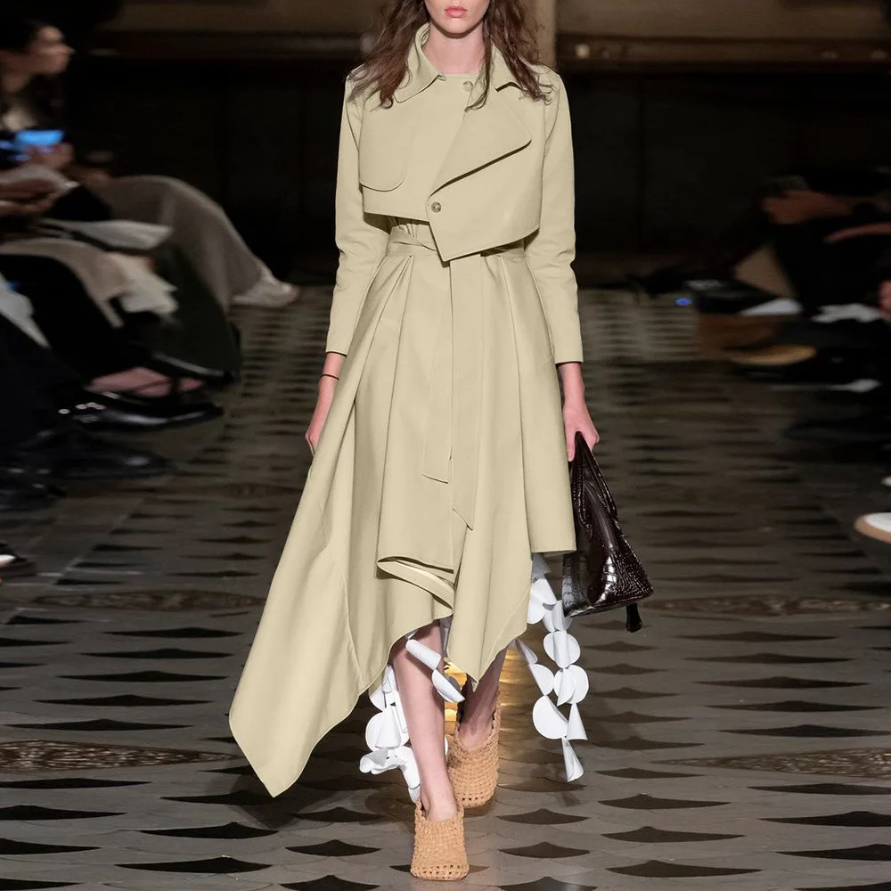 2025 Новый женский длинный плащ