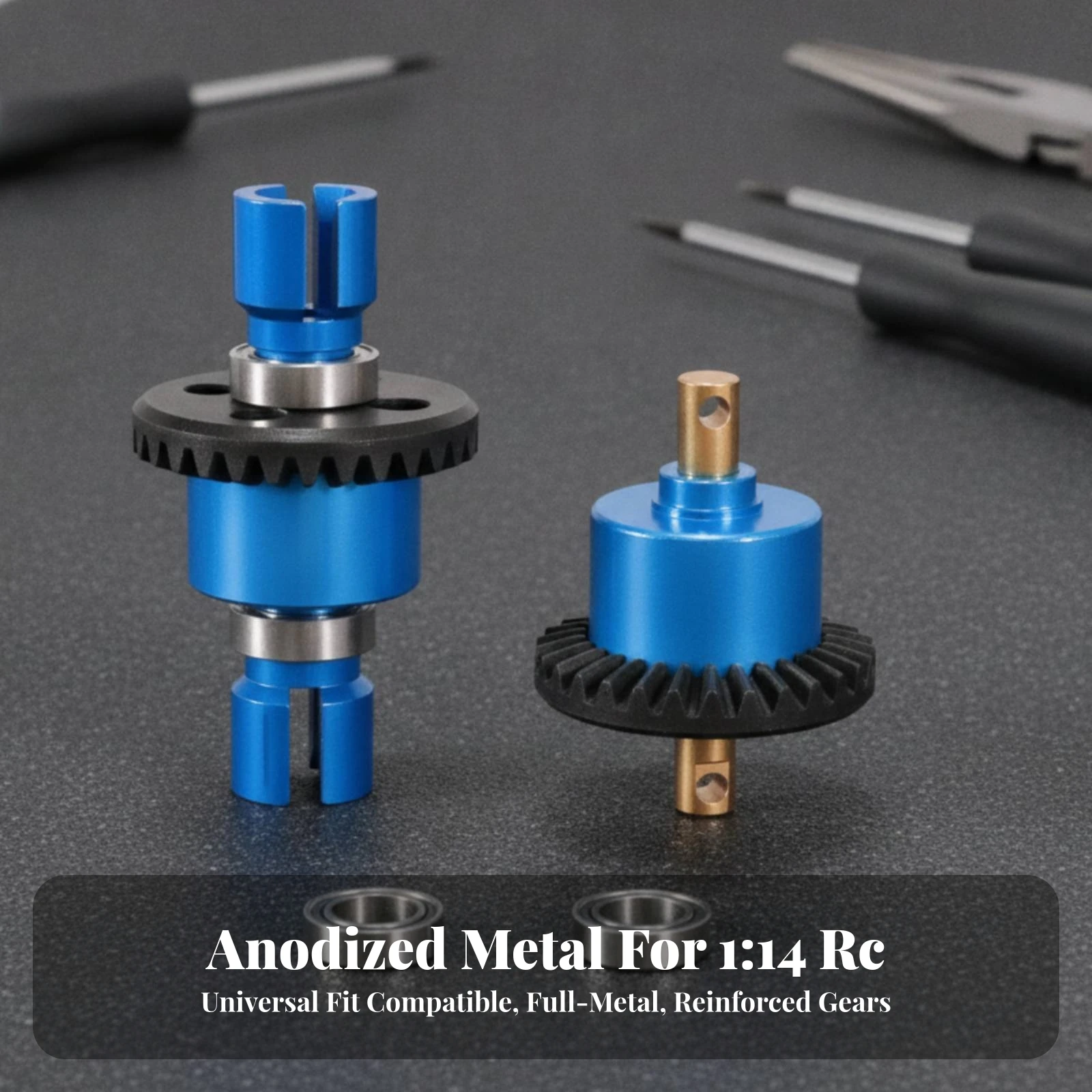 2 Pieces Front and Rear Differential Easy to Install Replacement Differential Part Long-Lasting Wear-Resistant for RC Hobbyists