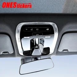 For Mercedes Benz C E GLC EQE Class AMG W206 W214 X254 W254 V295 Stainless Steel Car Accessories Roof Reading Lamp Trim Cover