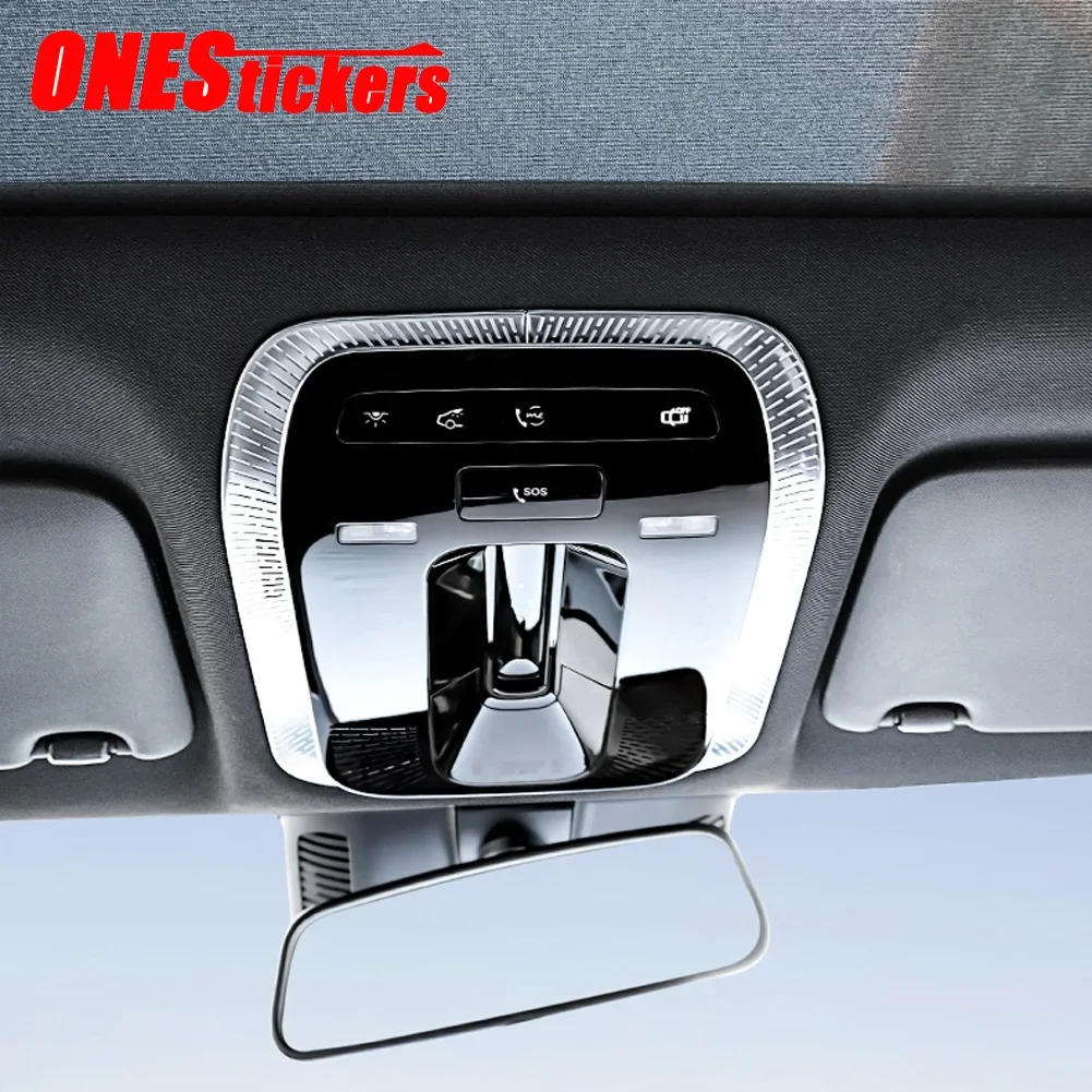 Do Mercedes Benz C E GLC EQE Class AMG W206 W214 X254 W254 V295 Akcesoria samochodowe ze stali nierdzewnej Osłona lampki do czytania na dachu