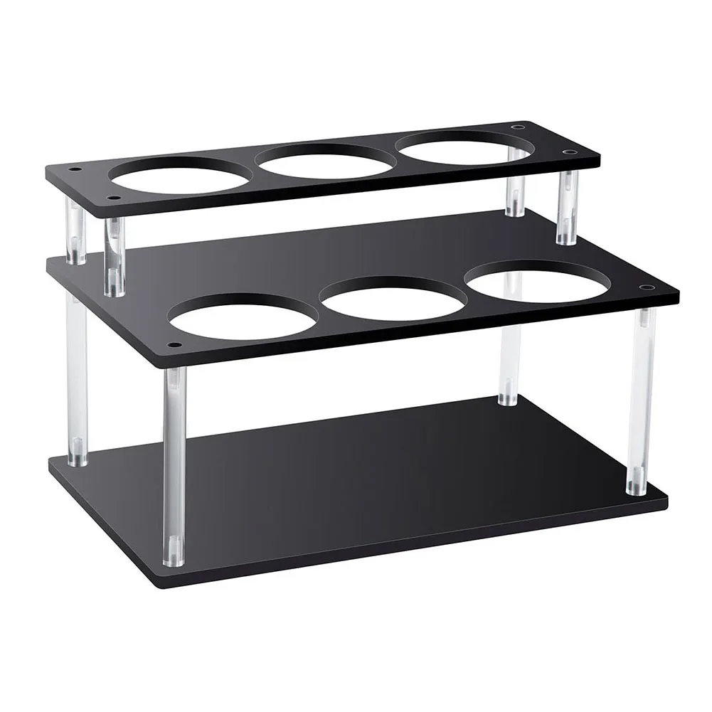 

2 Tier Syrup Rack Acrylic Coffee Syrup Organizer Event Setup 12.6 X 7.48 X 7.48 Inches 2 Tier Syrup Storage Rack