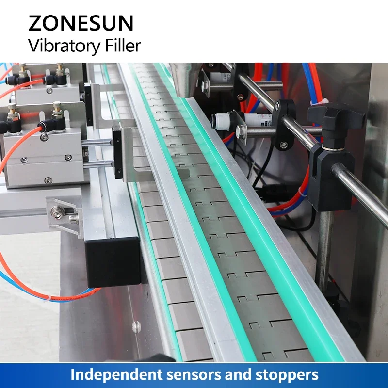 ZONESUN Automatic Particle Vibratory Weighing Filling Machine 4 Lanes Food Granule Packaging Equipment Nuts Seeds Bean ZS-GW5