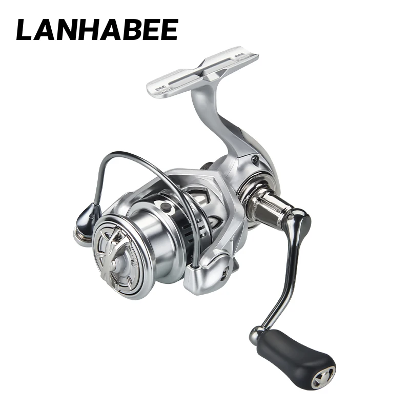 

LANHABEE Spinning Reel Ultra Light Shallow Spool 3+1BB 5.2:1Drag Power 15Kg All-metal Fishing Reel for Long-distance Casting