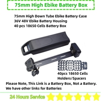 39 40 pcs 18650 cells Ebike Battery Box Solutions 48V 36V Side Open Side Release Thin Down Tube Dolphin E-bike Battery Case