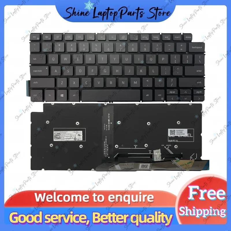 

New US/Belgian French Laptop Keyboard For Dell Latitude 3301 3410 E3301 5490 P114G P120G P113G P115G 7490 7491 With backlight