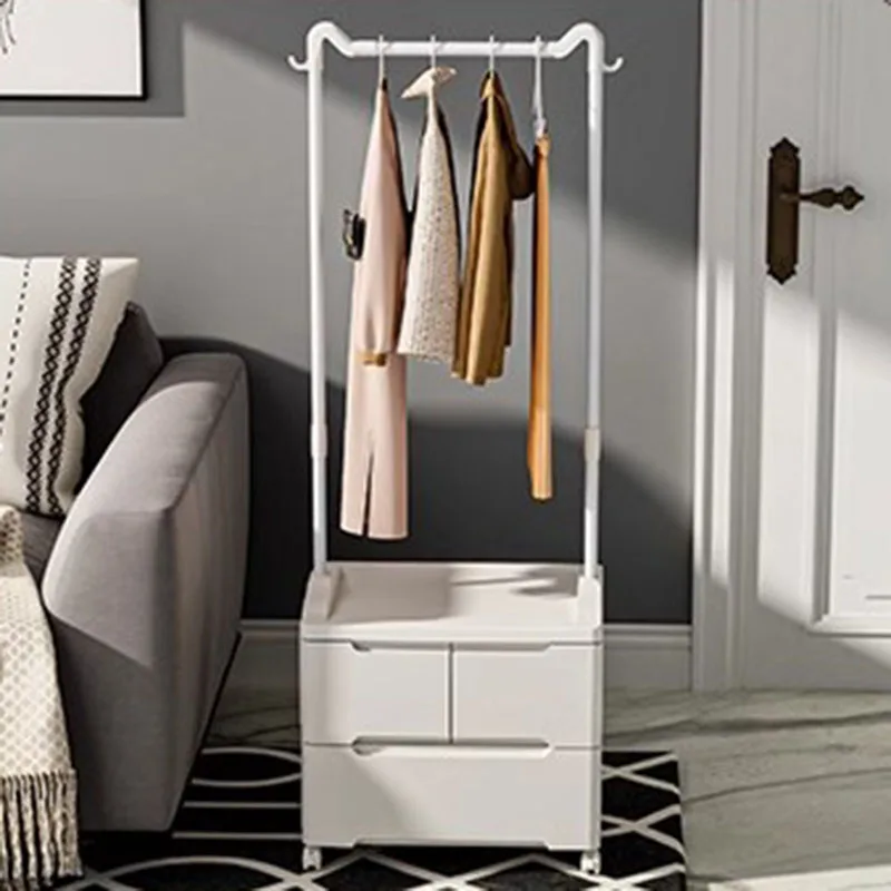 

Furniture Living Room Steel Shelf Hanger Clothes Floor Standing Commodes Closet Rack Hangers Iron Rack Para Ropa Luxury Coats