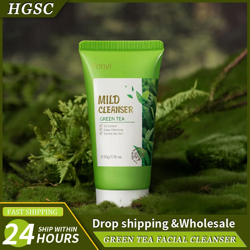

Green Tea Facial Cleanser Skin Deep Cleansing Moisturizing Blackhead Removal Skincare Face Wash Foam Face Cleanser Skin Care